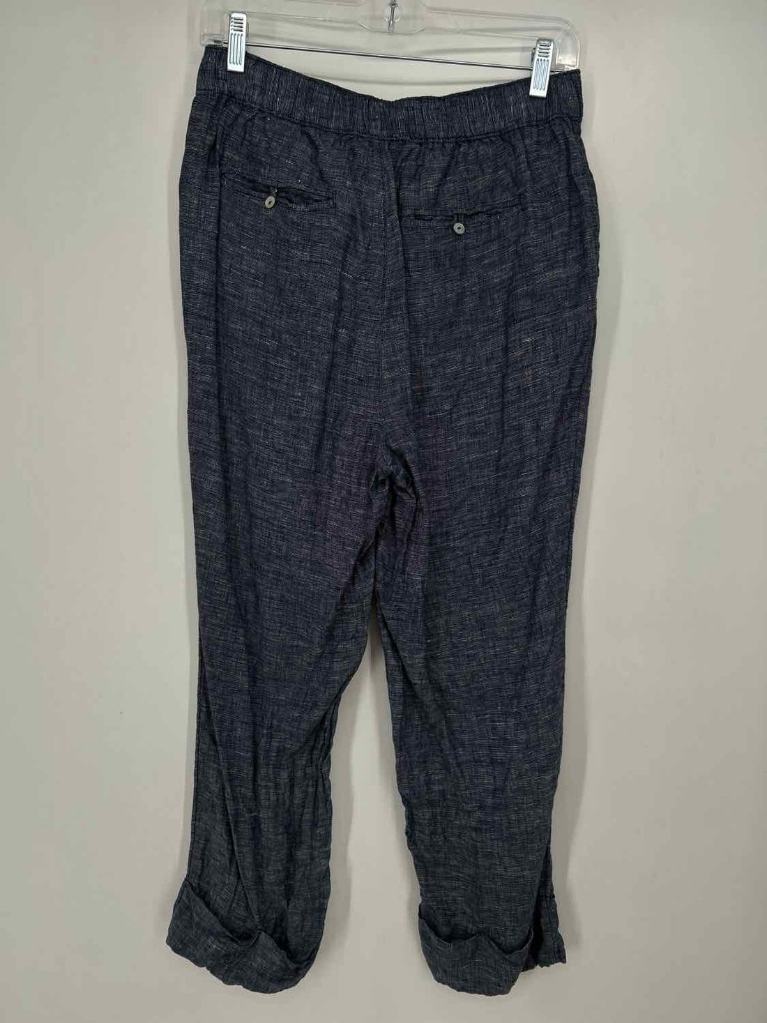 Sigrid Olsen Size M Navy Linen 100% Pants