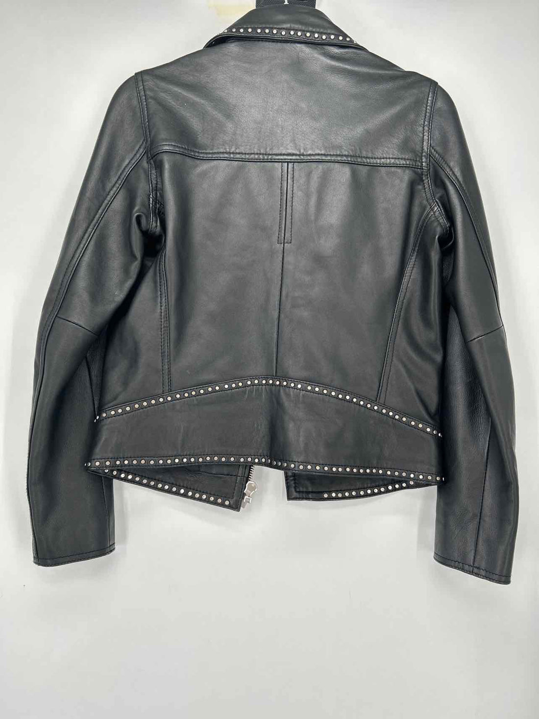 The Kooples Size XS/S Black Leather Jacket (Outdoor)