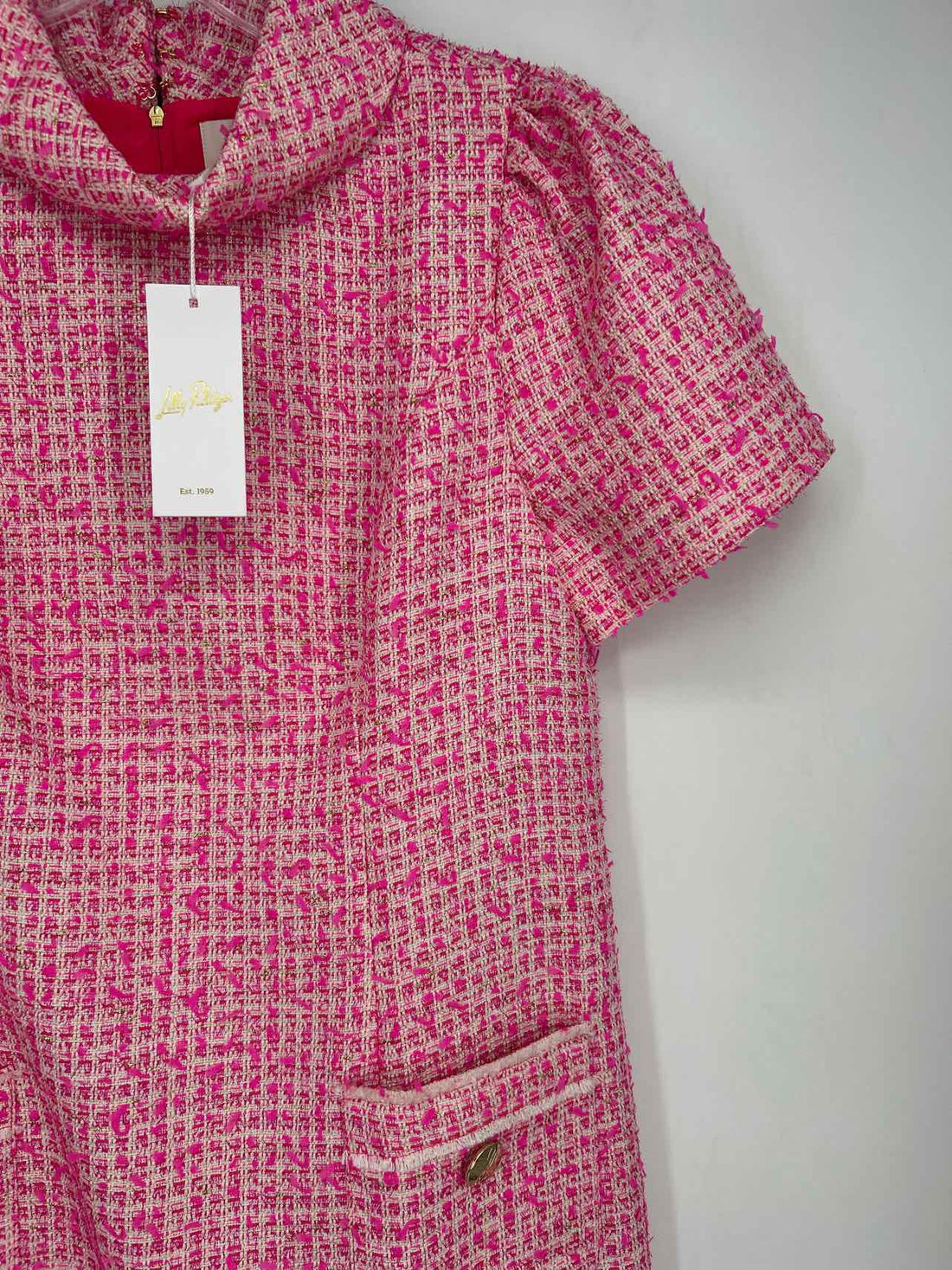 Lilly Pulitzer 8 Hot Pink Tweed NWT Lilly Pulitzer Dress