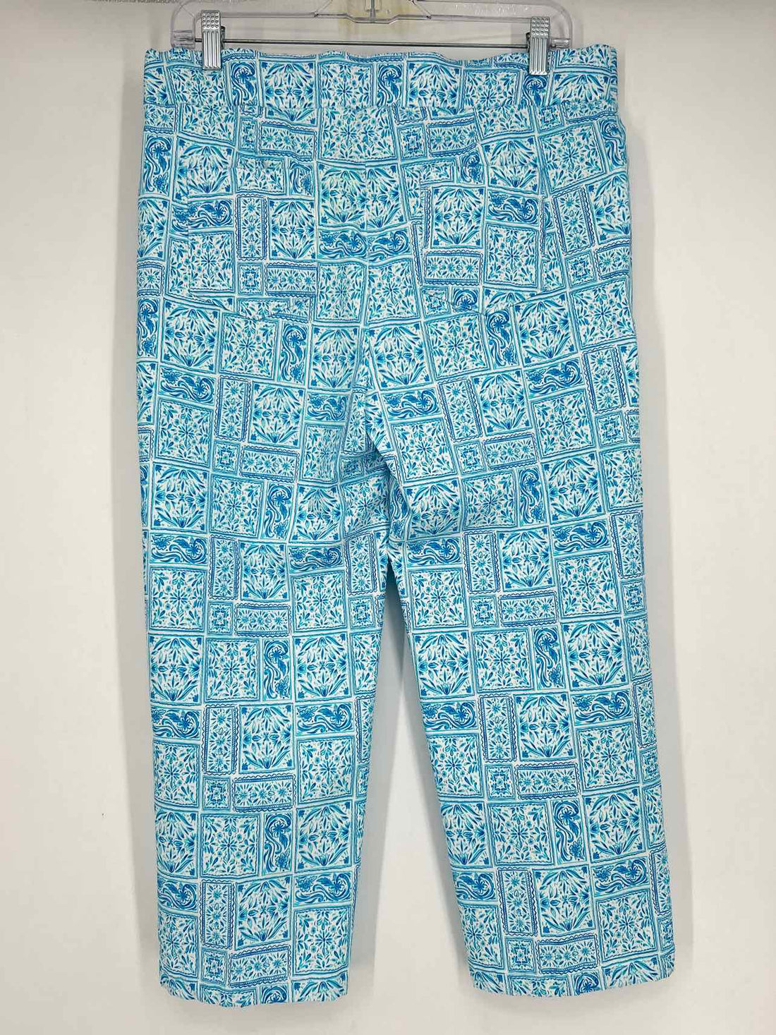 Stella Parker Size XL Blue & White Print Pants