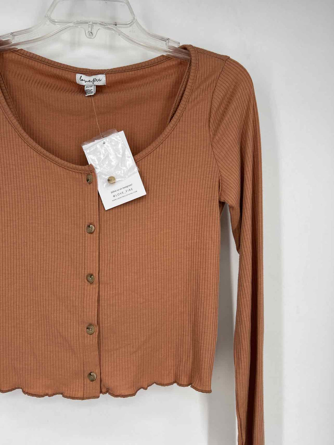Love Fire Size XS Light Brown NWT Long Sleeve