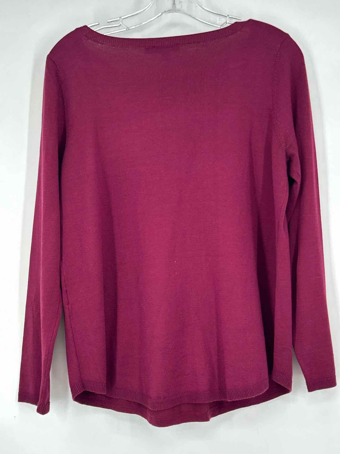 Chicos Size 1 (M) Burgandy Long Sleeve