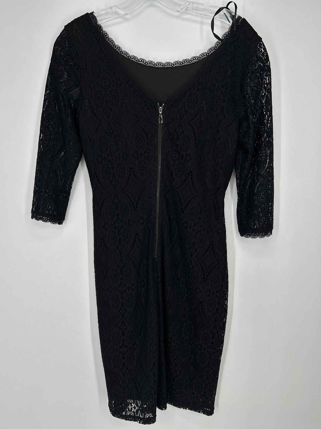 Laundry By Design Size 4 Black Lace Long Sleeve Dress