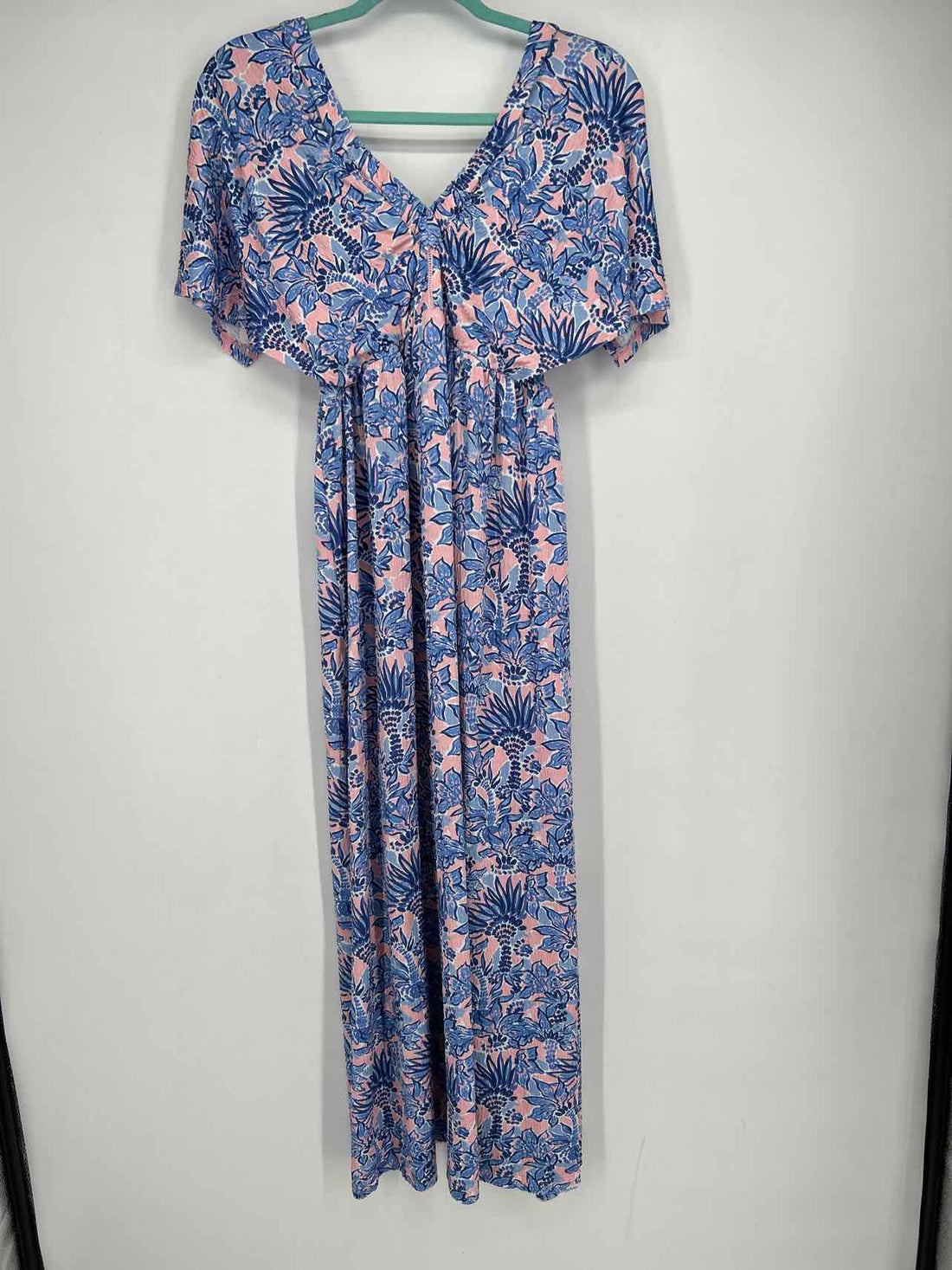 Cabana Life Size S Pink & Blue Print Dress