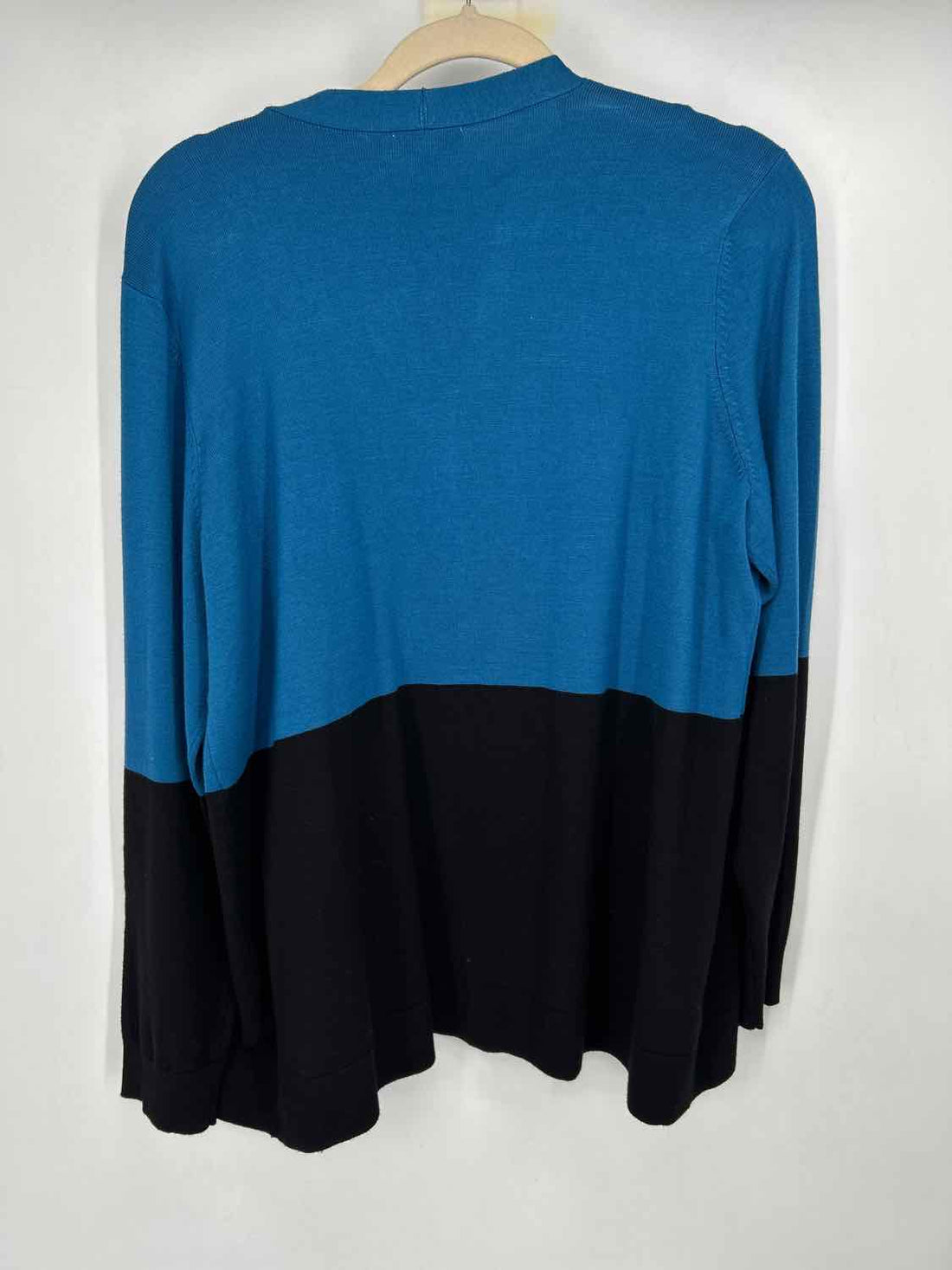 Chicos Size 2(L) Blue & Black 2PC Sweater Set