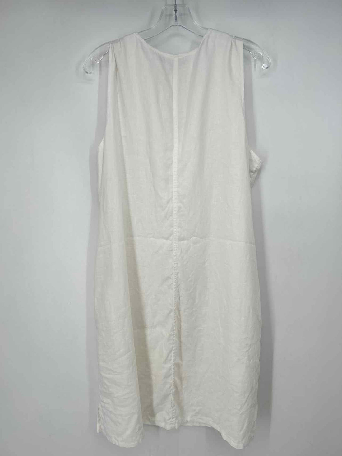 Tommy Bahama Size XL White Linen Sleeveless Dress