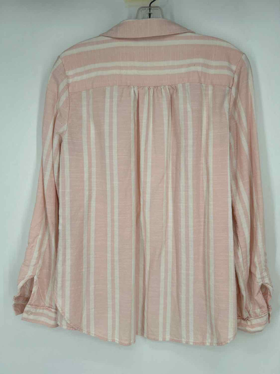 Tommy Hilfiger Size M Light Pink & White Striped Long Sleeve
