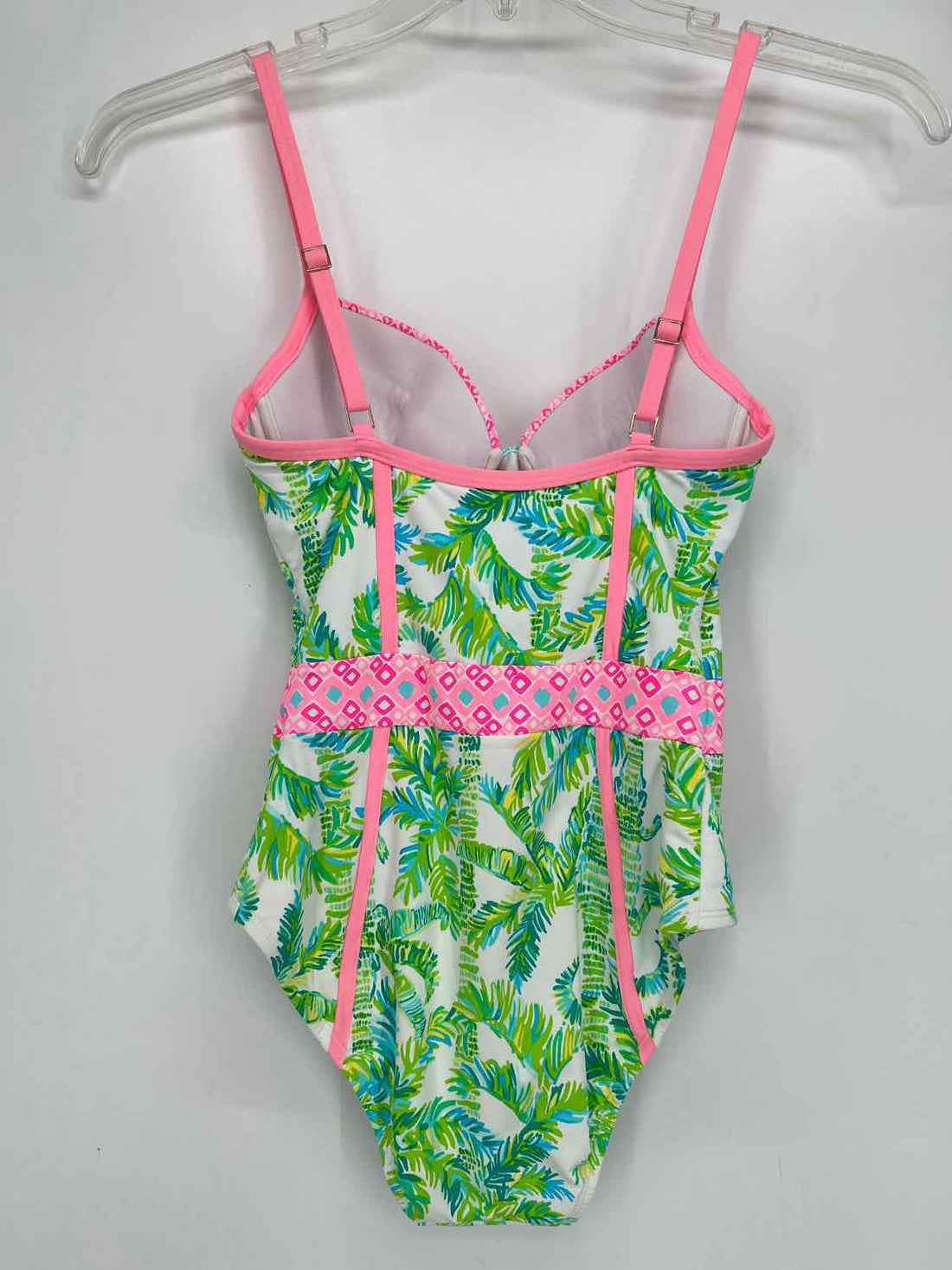 Lilly Pulitzer 2 White Pink & Green Print Lilly Pulitzer Swimsuit