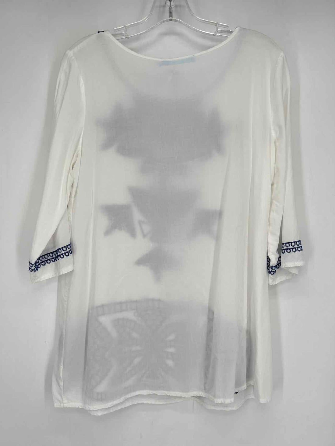 Solitaire Swim Size L White & Navy Coverup