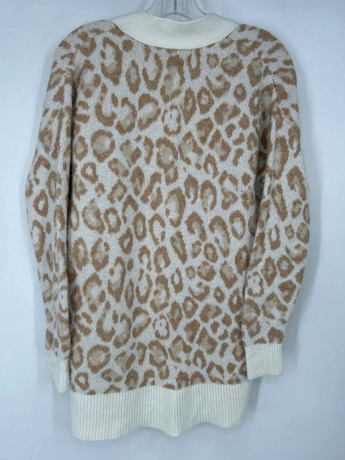 Loft Size M Beige Leopard Cardigan