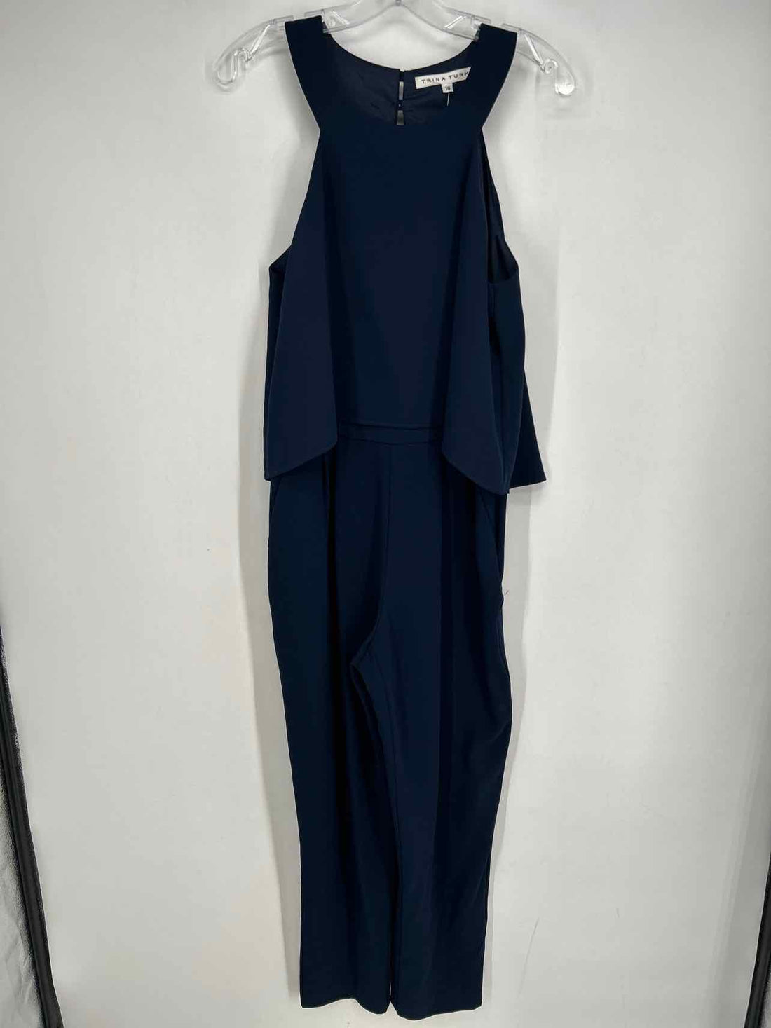 Trina Turk Size 10 Navy Sleeveless Jumpsuit