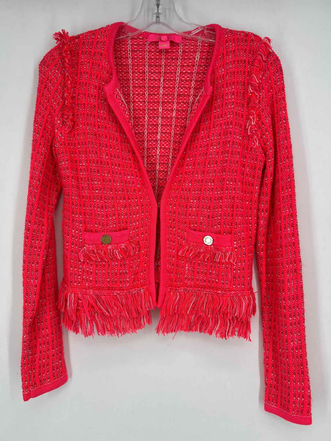 Lilly Pulitzer XXS Neon Pink Tweed Lilly Pulitzer Jacket