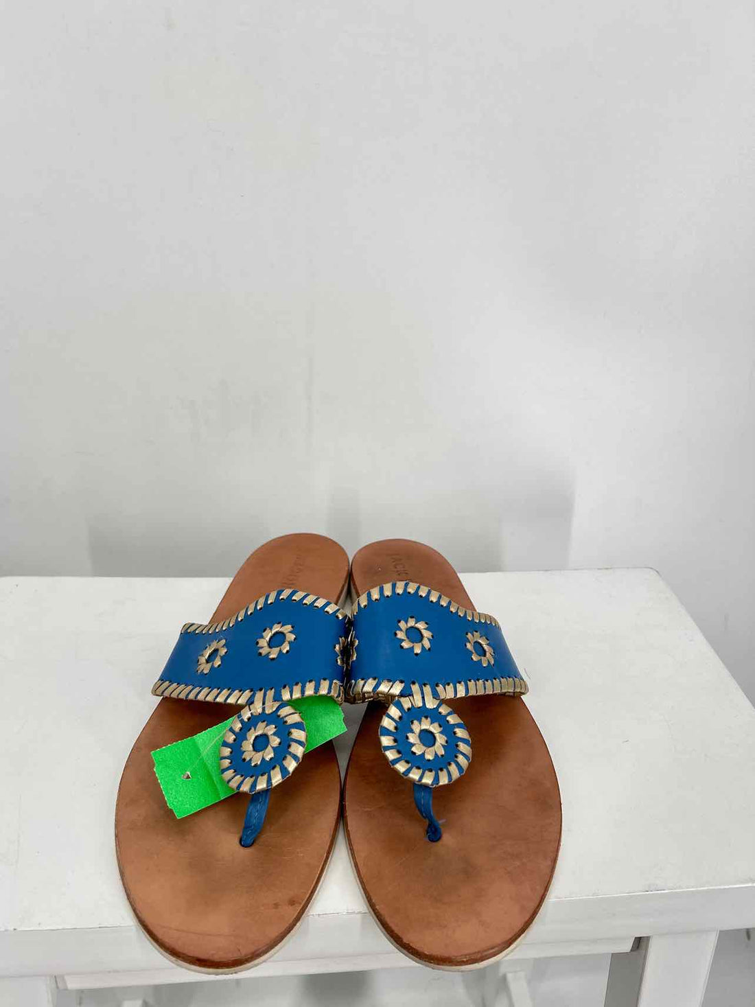 Jack Rogers Women Size 9 Blue & Gold Sandals