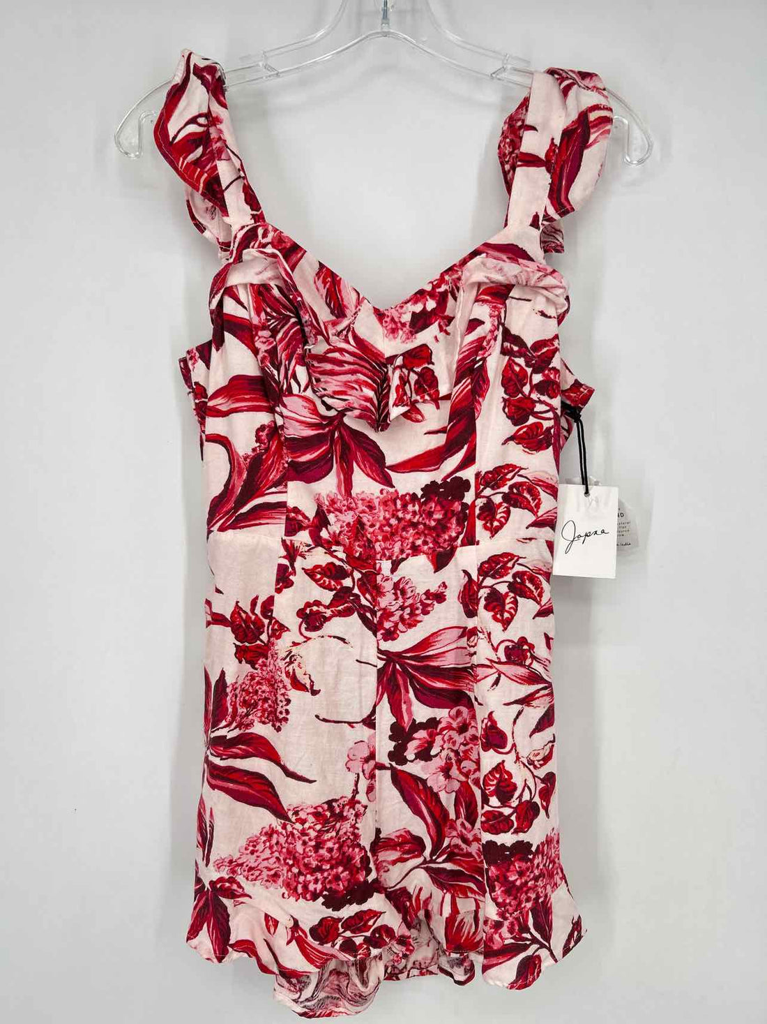 Japna Size M White & Red Floral NWT Rompers