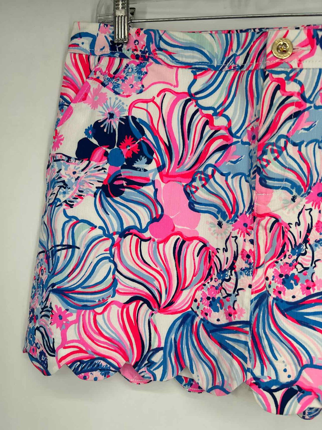 Lilly Pulitzer 12 White Pink & Blue Floral Lilly Pulitzer Skort