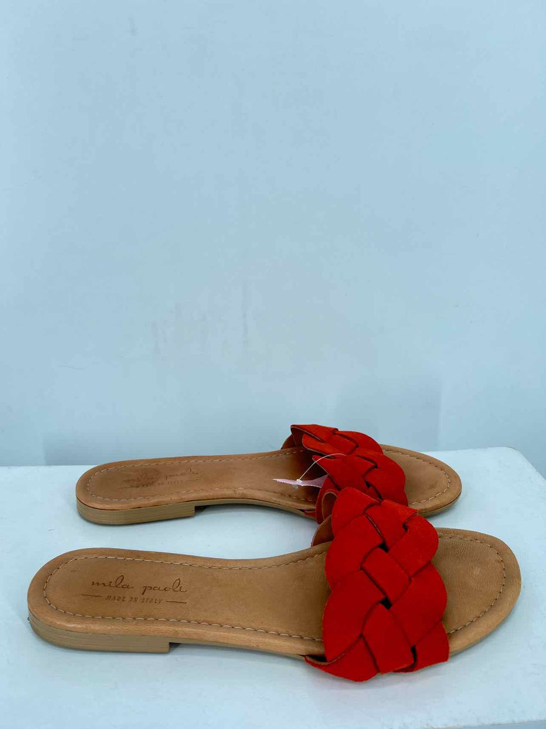 Mila Paoli Women Size 8 Orange Slides