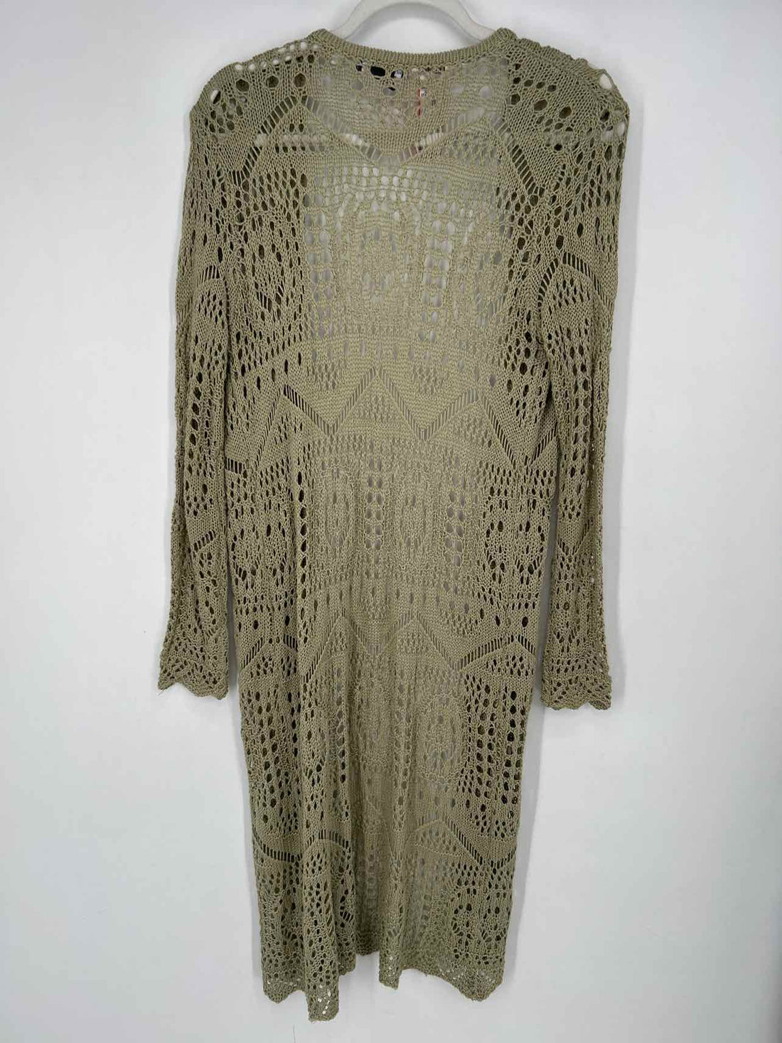Chelsea & Theodore Size S Light Green Open Knit Cardigan