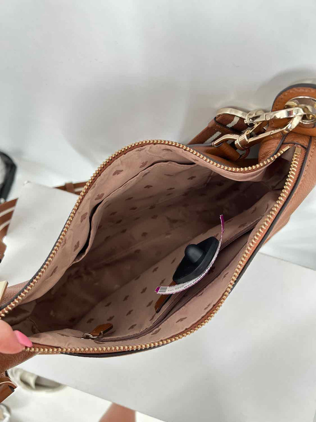 Kate Spade Cognac Leather Pre Owned Crossbody