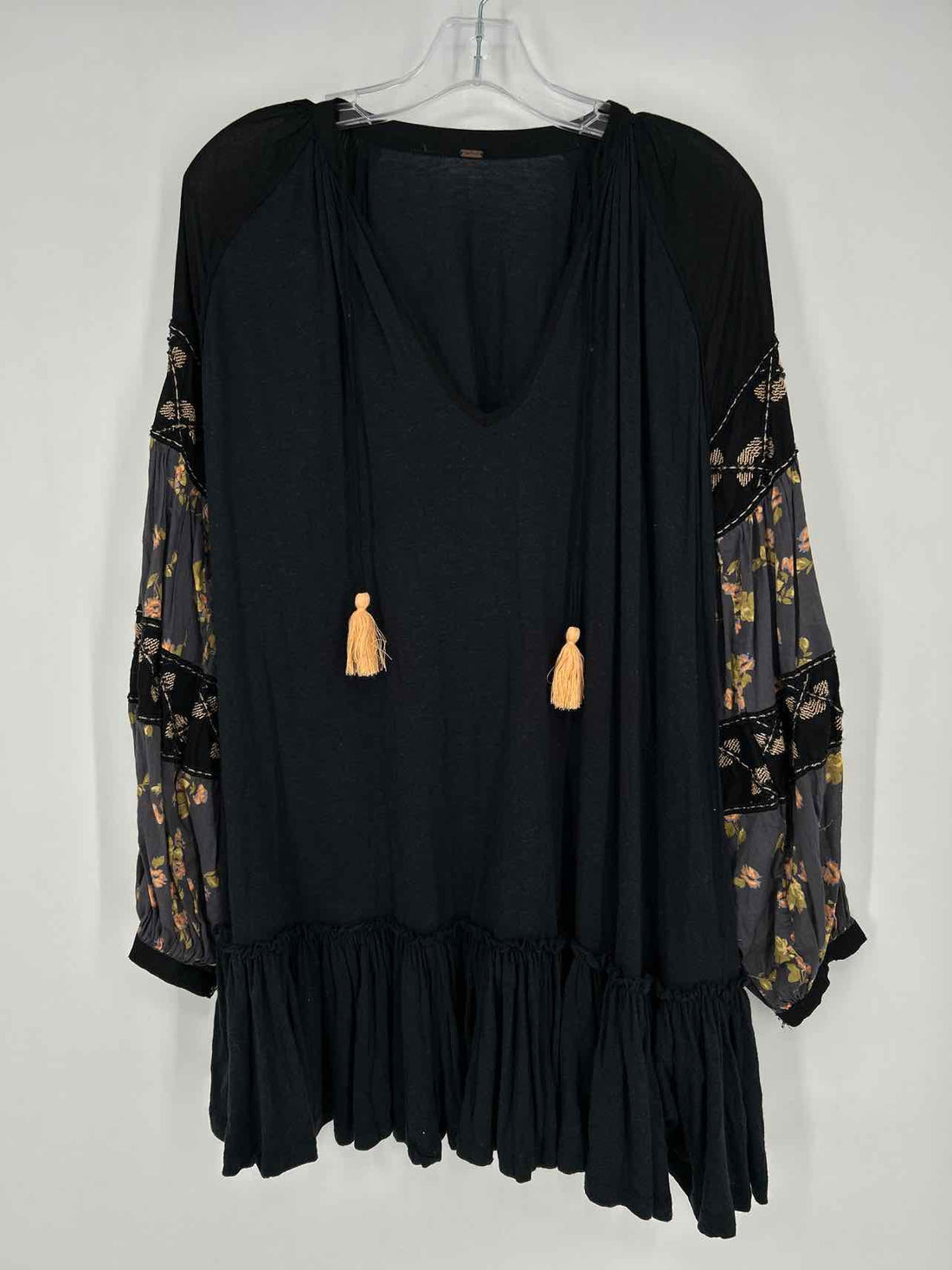 Free People Size M Black Long Sleeve Dress