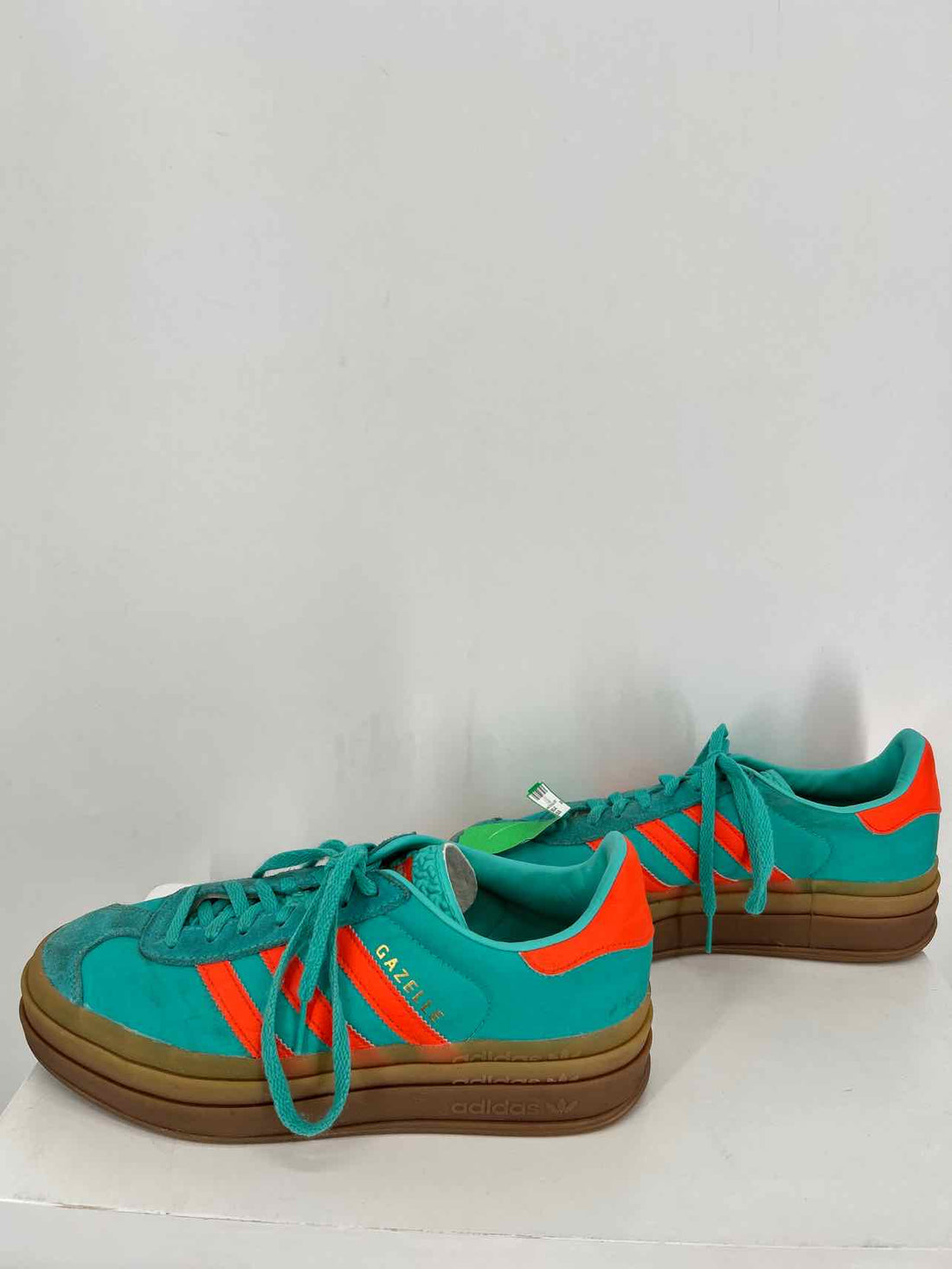 Adidas Women Size 7.5 Teal & Orange Sneakers