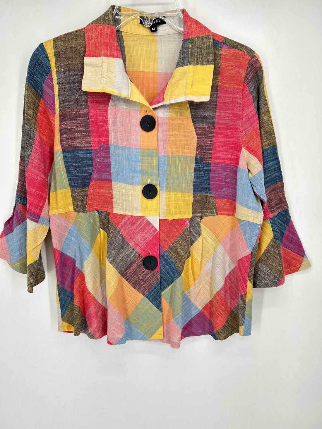 Damee Size M multi checkerd Long Sleeve