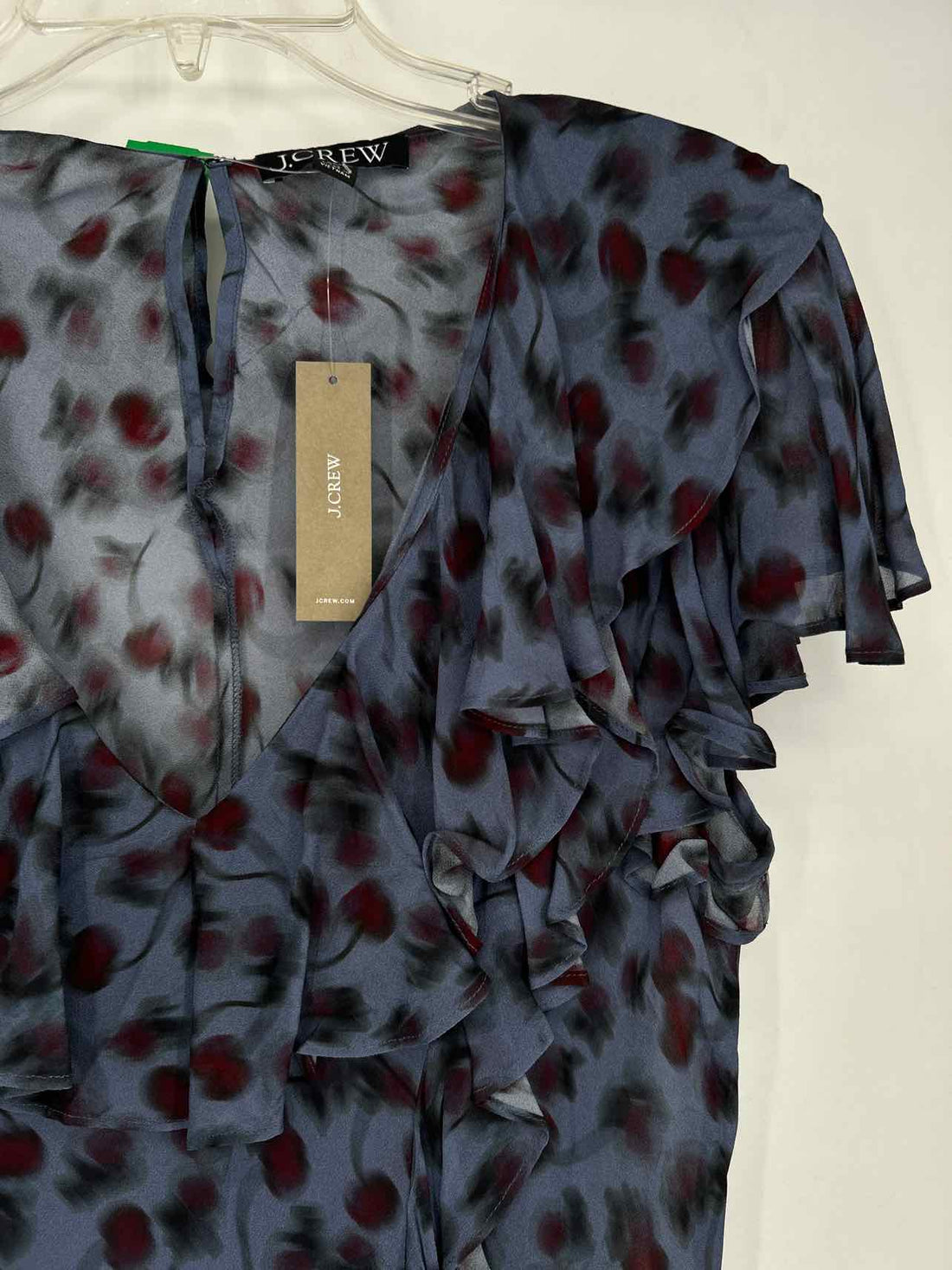 J Crew Size M Navy Print NWT Short Sleeve