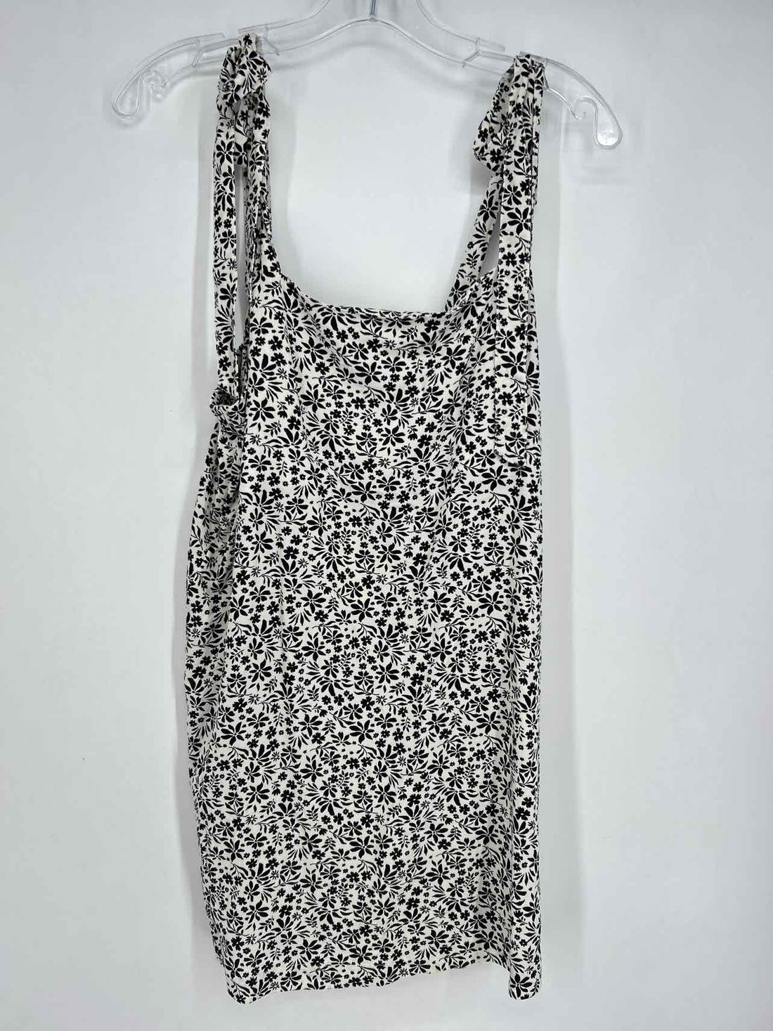 Roxy Size S White & Black Print Sleeveless Dress