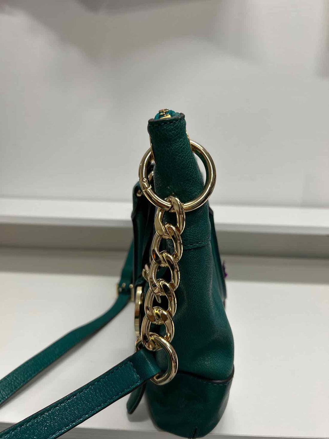 Michael Kors Green McGraw Satchel