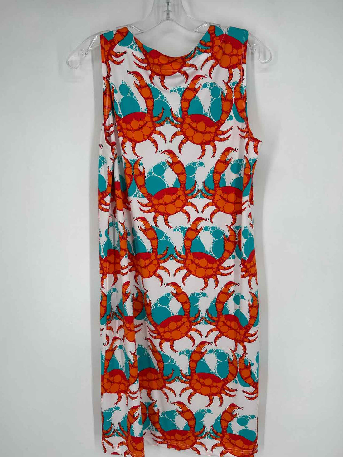 Tracy Negoshian Size XL White Print Sleeveless Dress