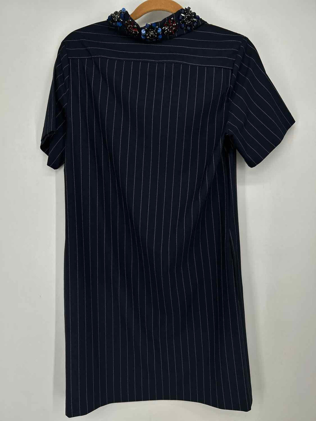 Banana Republic Size S Navy Pin Stripe Short Sleeve Dress