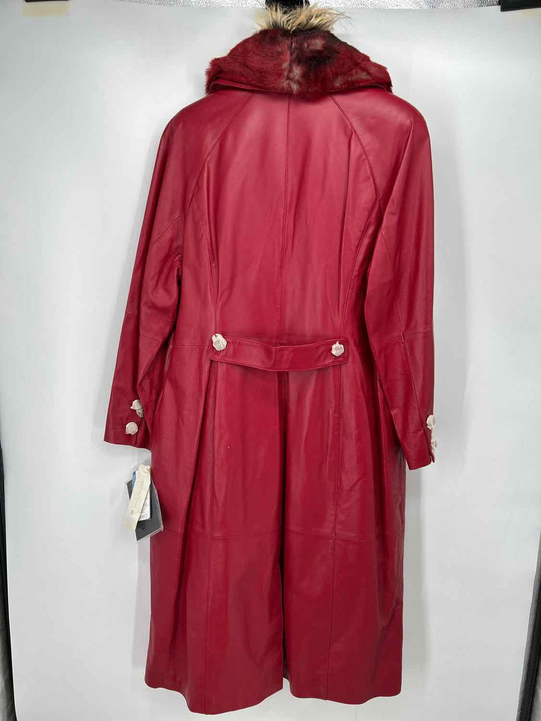 Terry Lewis Size L Red Leather NWT Coat