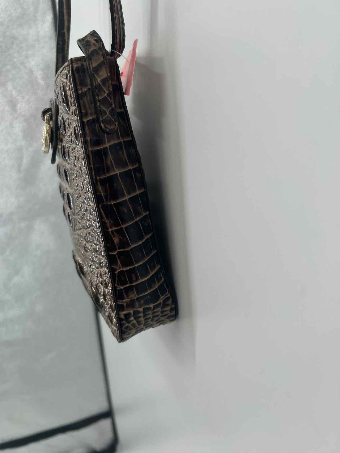 Brahmin Taupe Croc Embossed Excellent Condition Crossbody