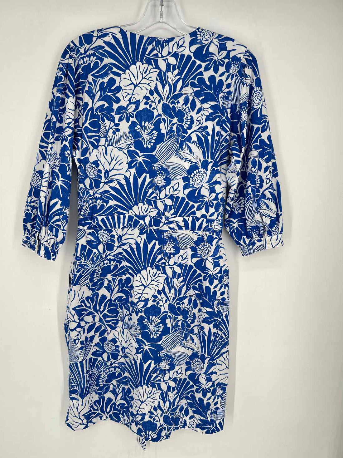 J McLaughlin Size S Blue & White Print Dress