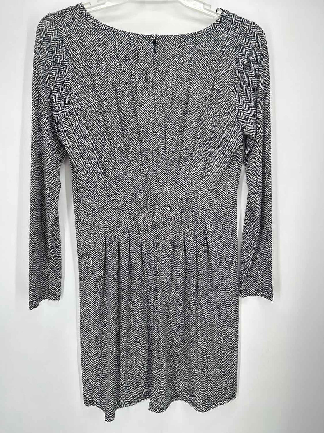 Michael Kors Size L Black & White Long Sleeve Dress