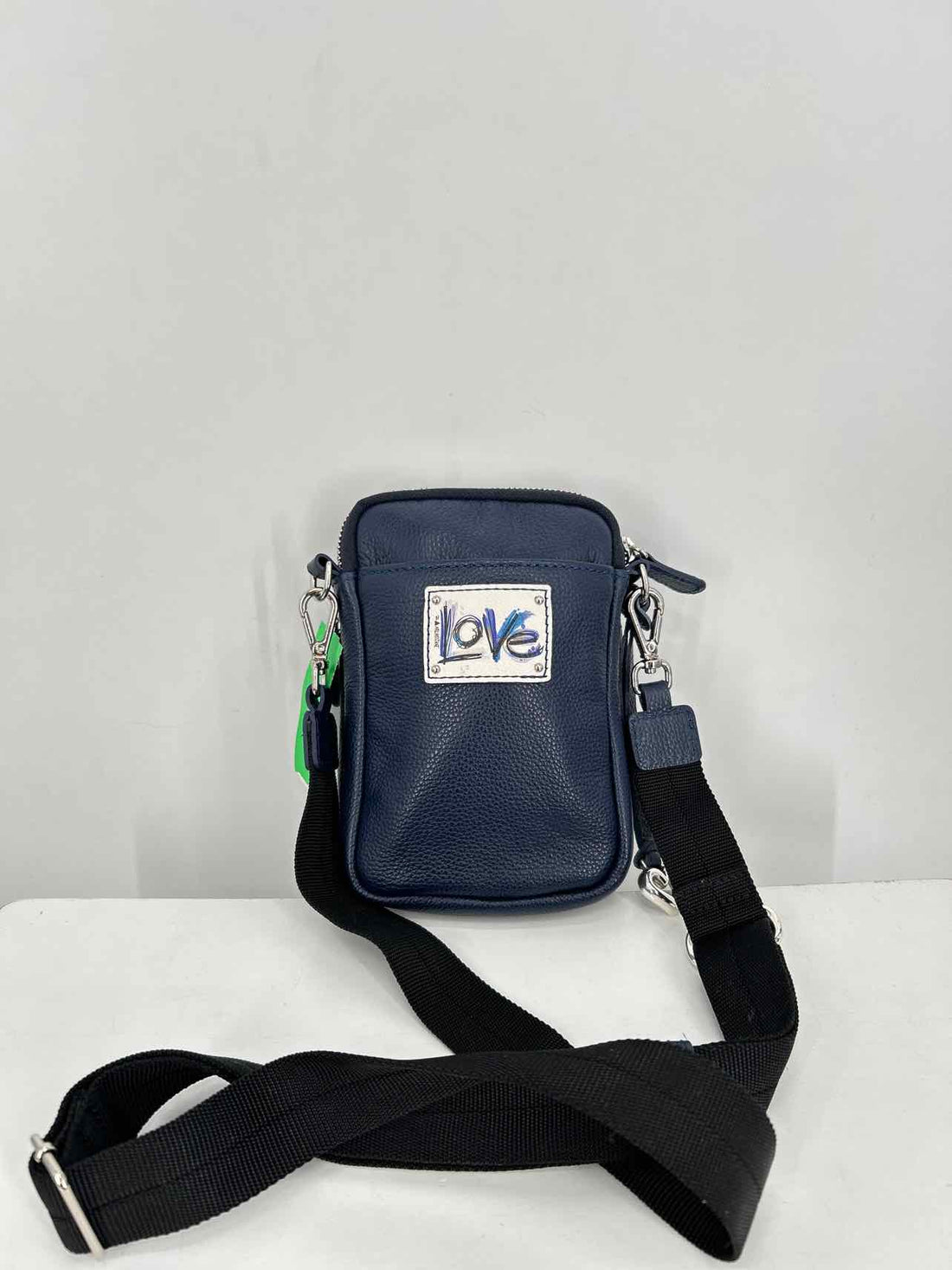 Brighton Navy Print Leather Sold Out Crossbody