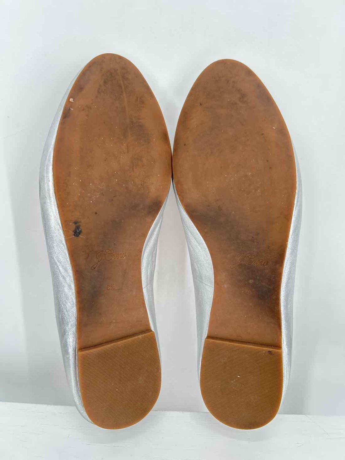 J Crew Women Size 8.5 Silver Flats