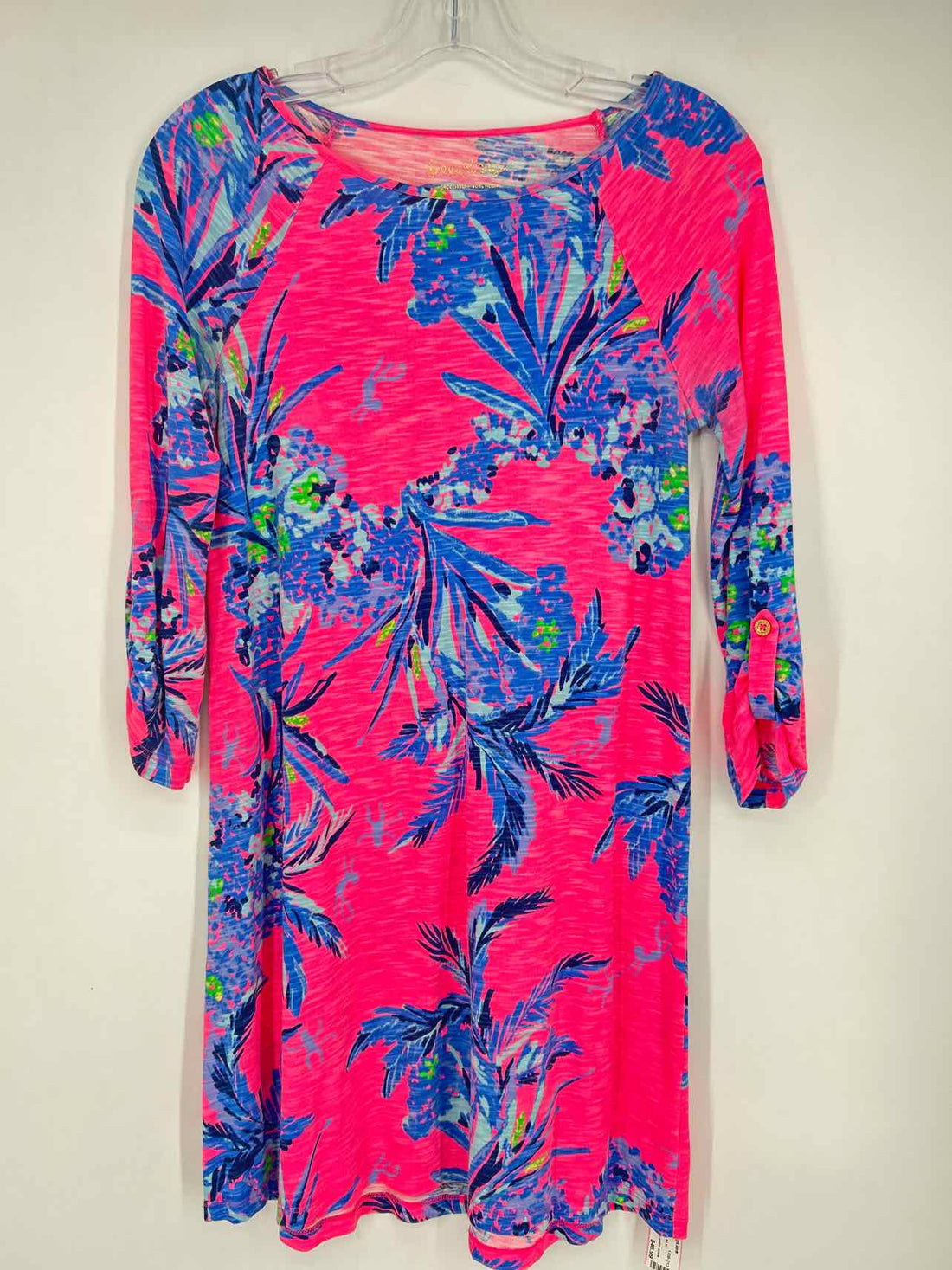 Lilly Pulitzer XS Hot Pink & Blue Print As Is Lilly Pulitzer Dress