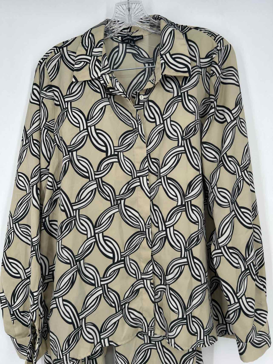 Modern Works Size L Beige Black & White Print Multi-Piece Set