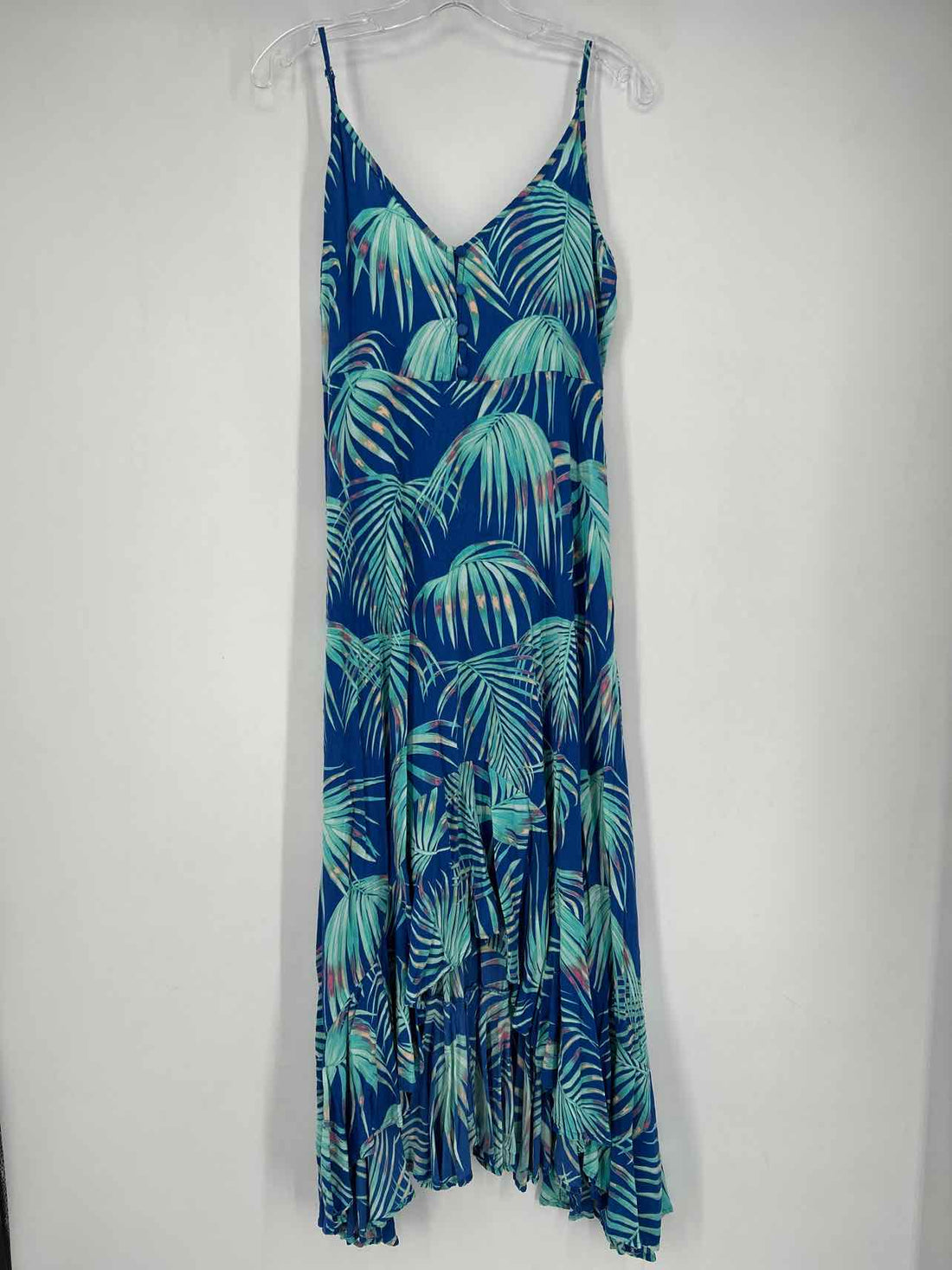 XIX Palms Size S Blue Print Sleeveless Dress