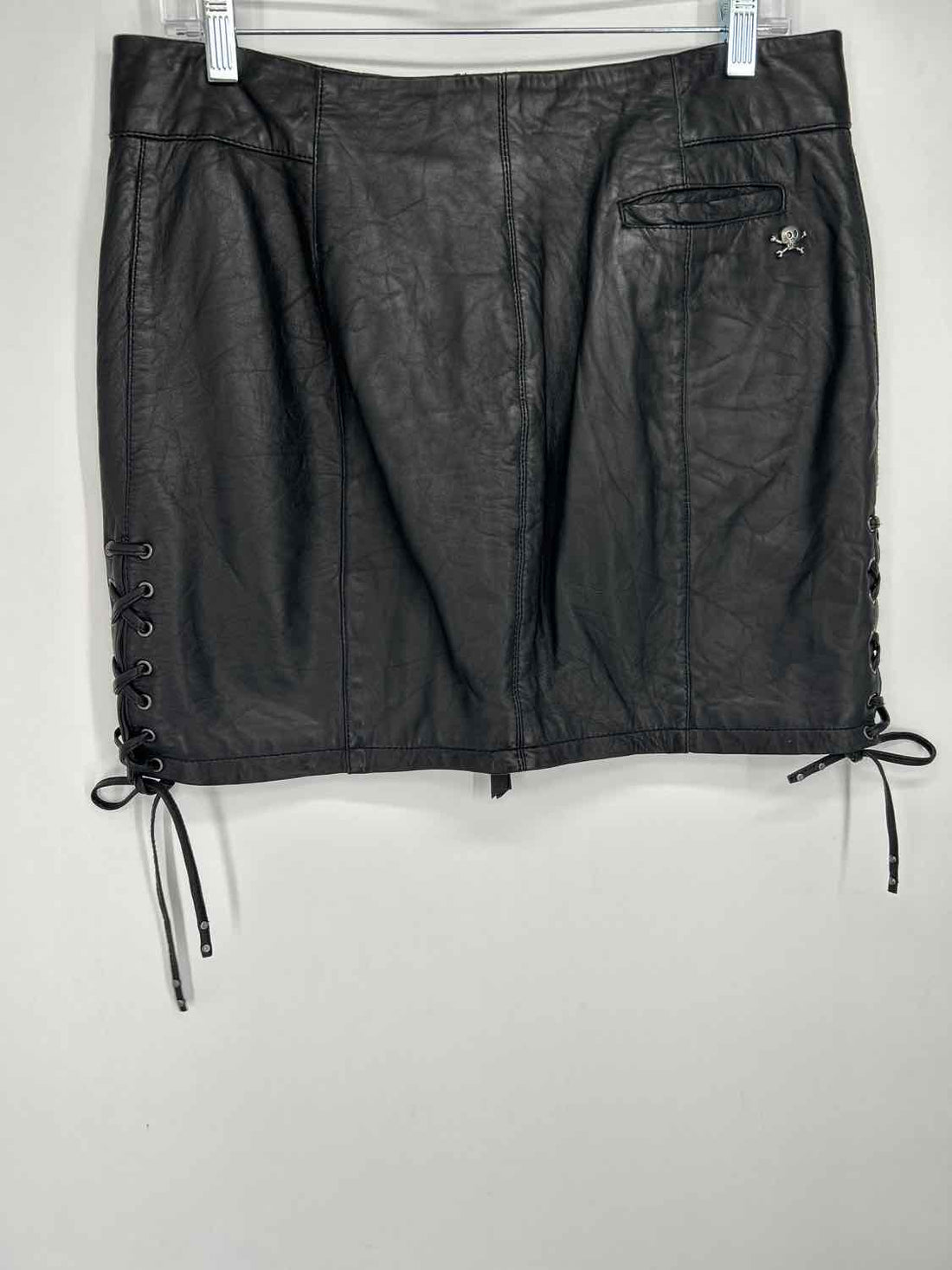 Harley Davidson Size 8 Black Genuine Leather Skirts