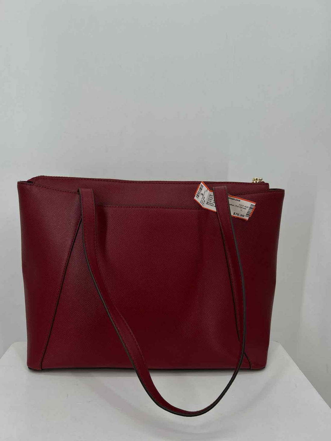 Michael Kors Dark Red Leather Pre Owned Tote