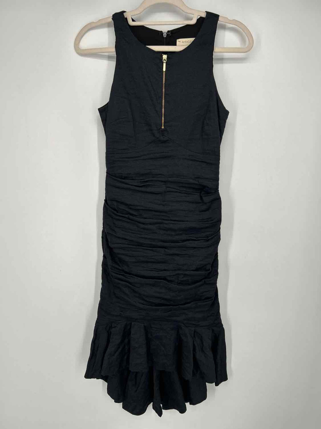 Artelier Nicole Miller Size 6 Black Shimmer Sleeveless Dress