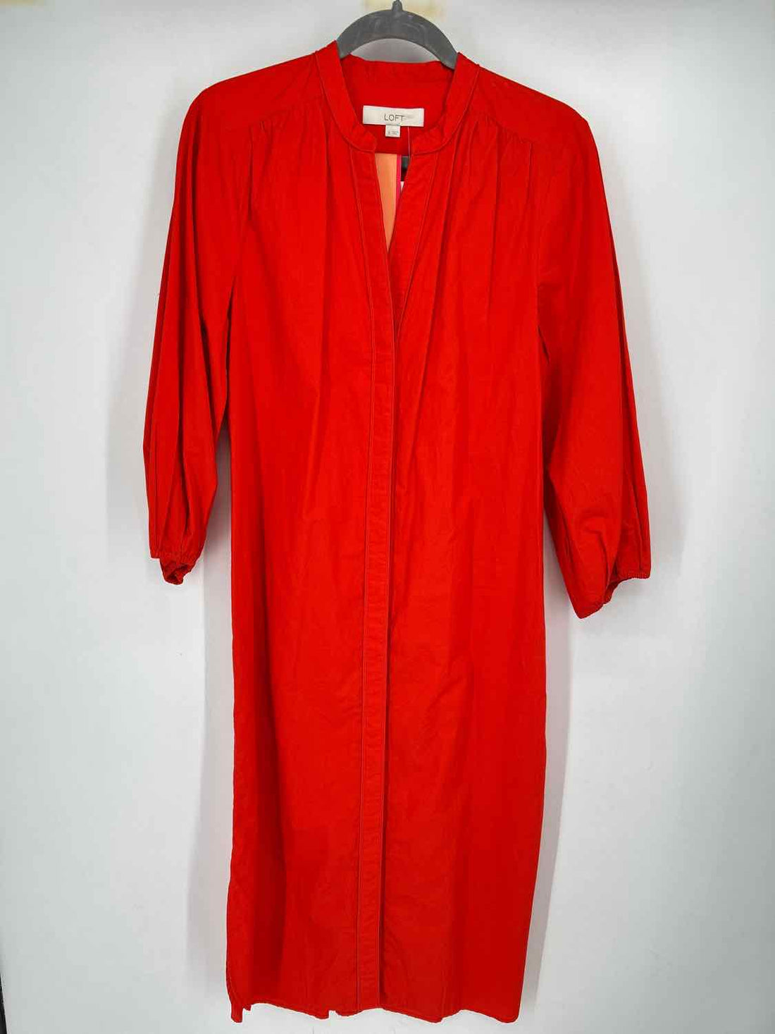 Loft Size S Orange Long Sleeve Dress