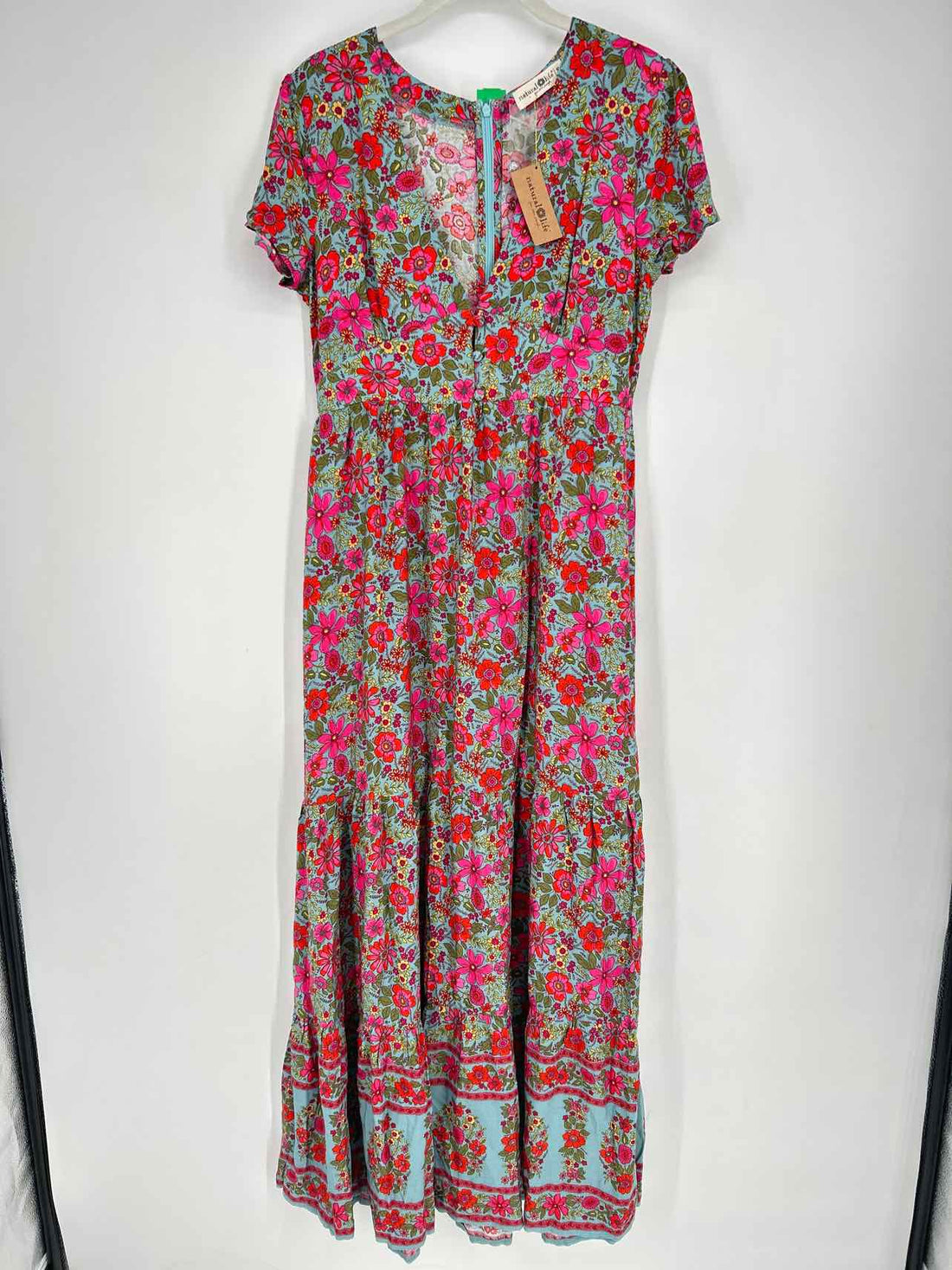 Natural Life Size S Blue Floral NWT Maxi