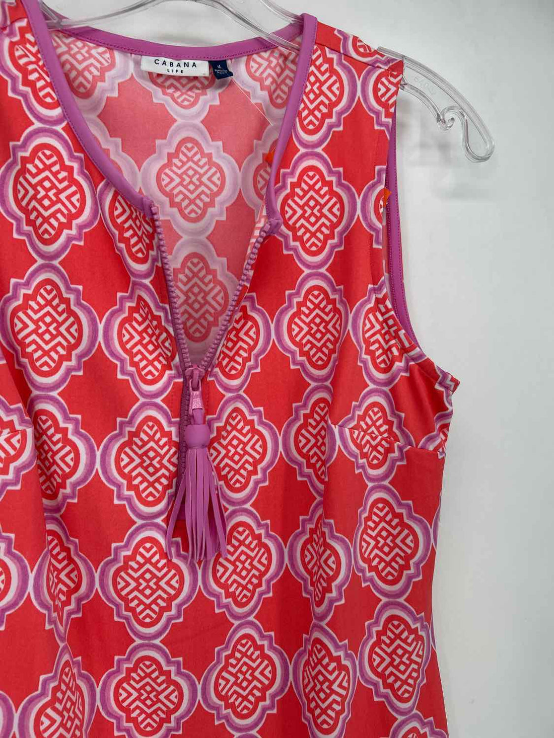 Cabana Life Size M Coral Print Sleeveless