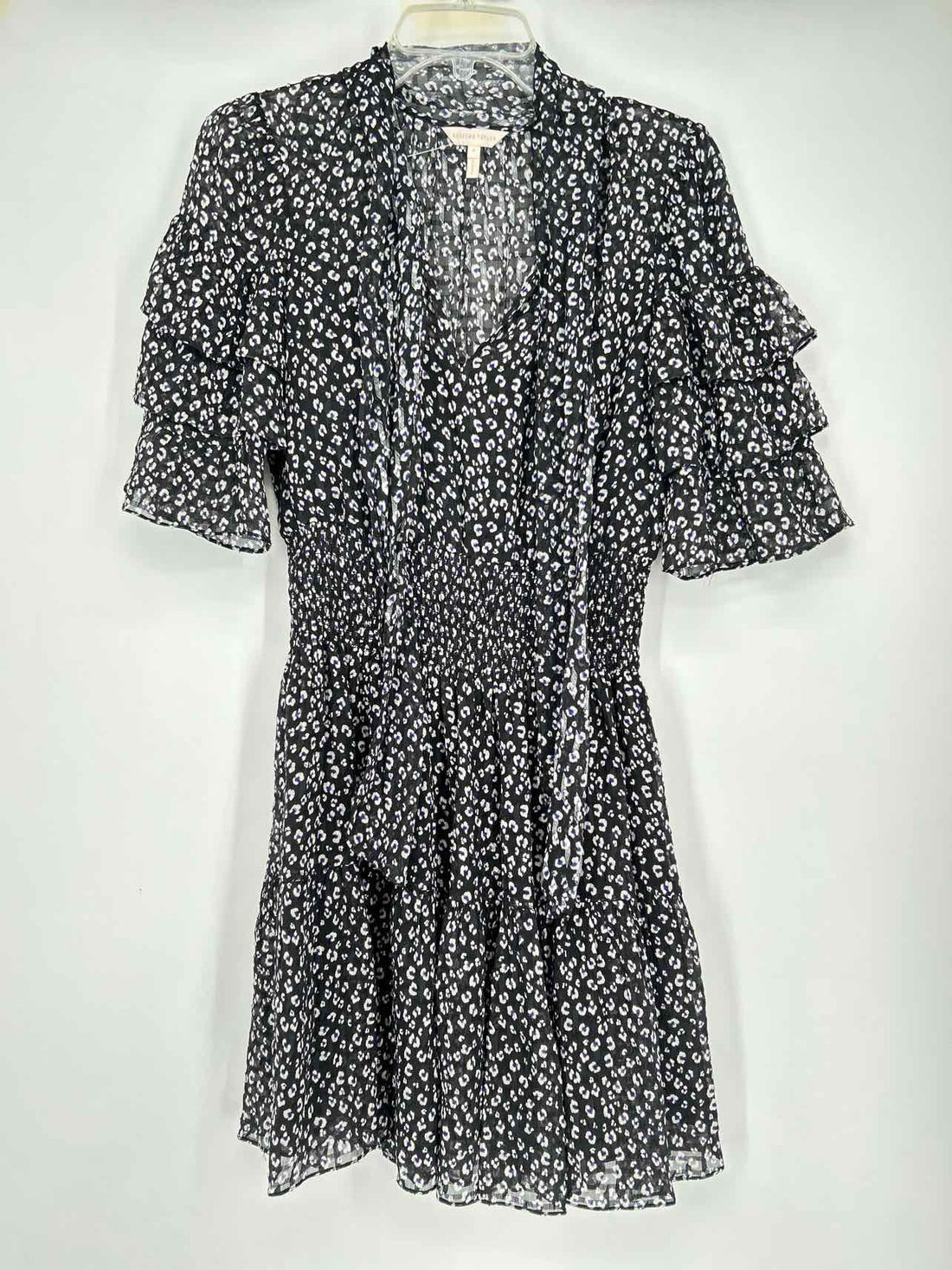 Rebecca Taylor Size 6 Black & Navy Floral Dress