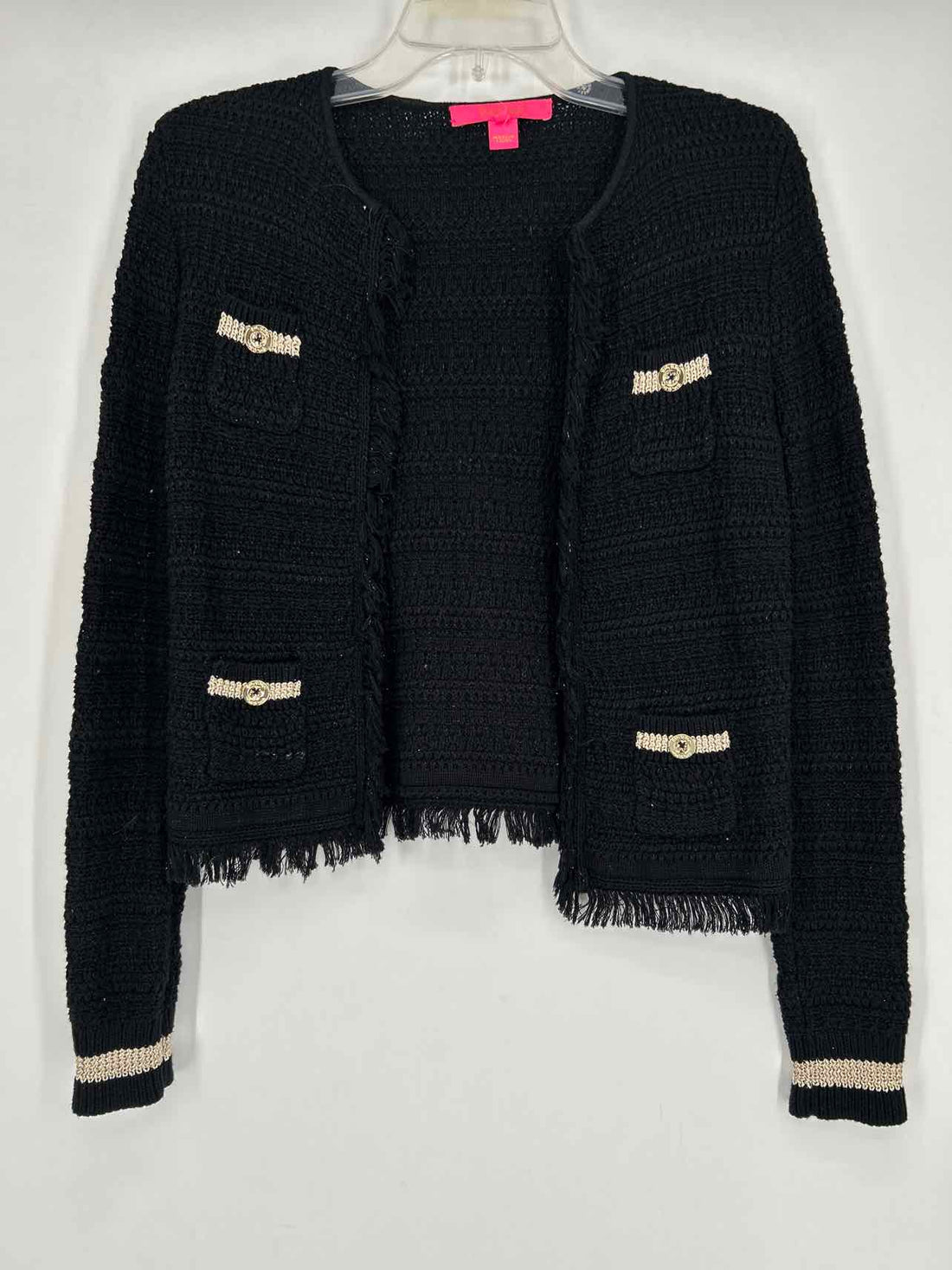 Lilly Pulitzer XXS Black & Gold Knit Lilly Pulitzer Jacket