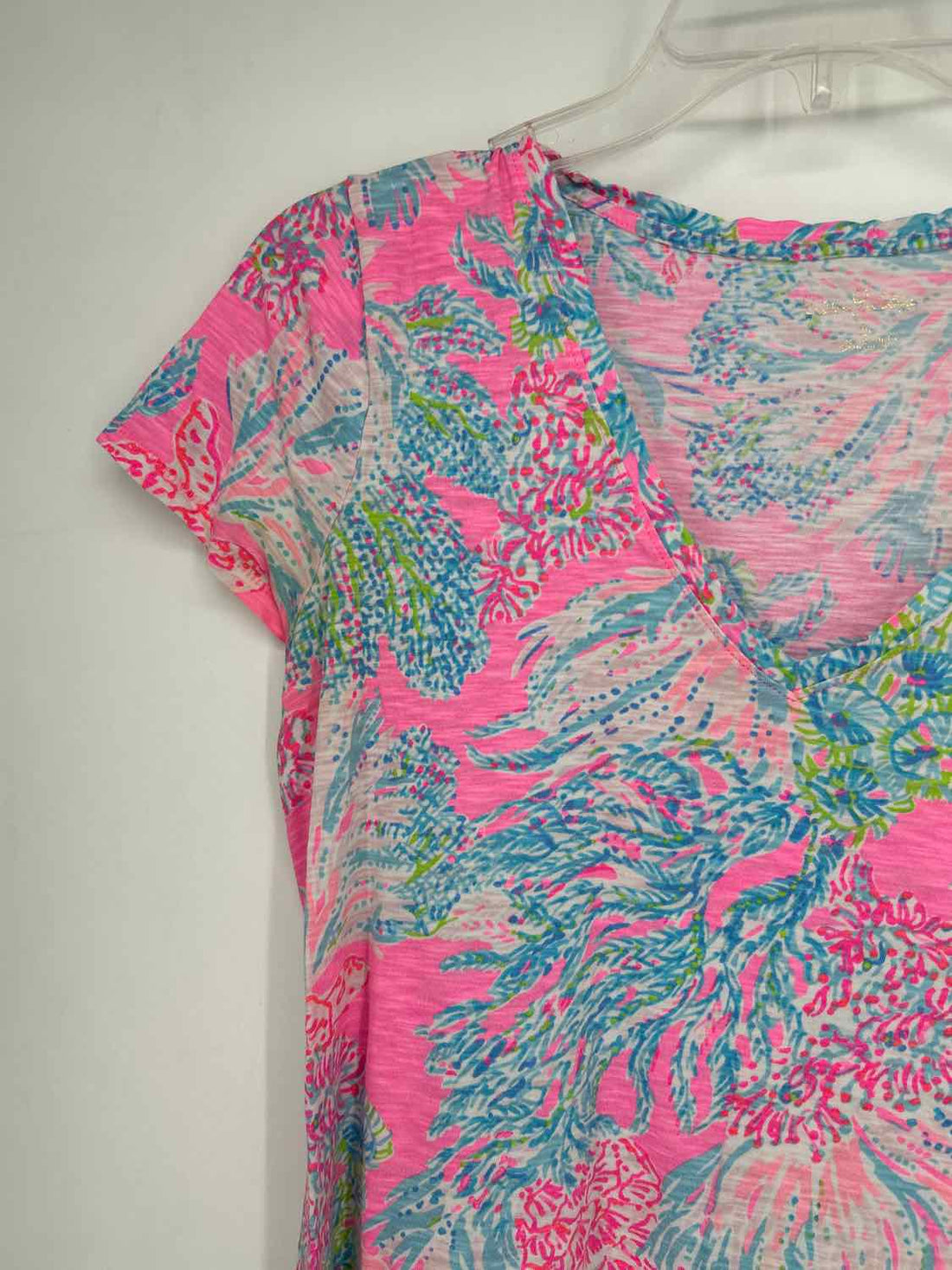 Lilly Pulitzer S Pink & Blue Print Lilly Pulitzer Top