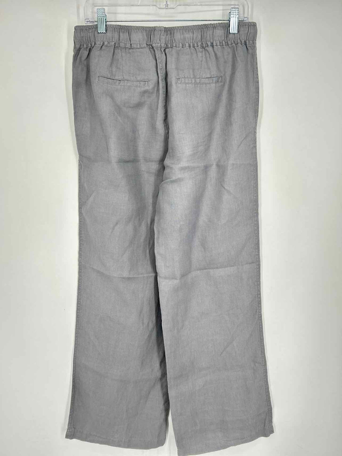 St Tropez West Size M Light Gray Linen Pants