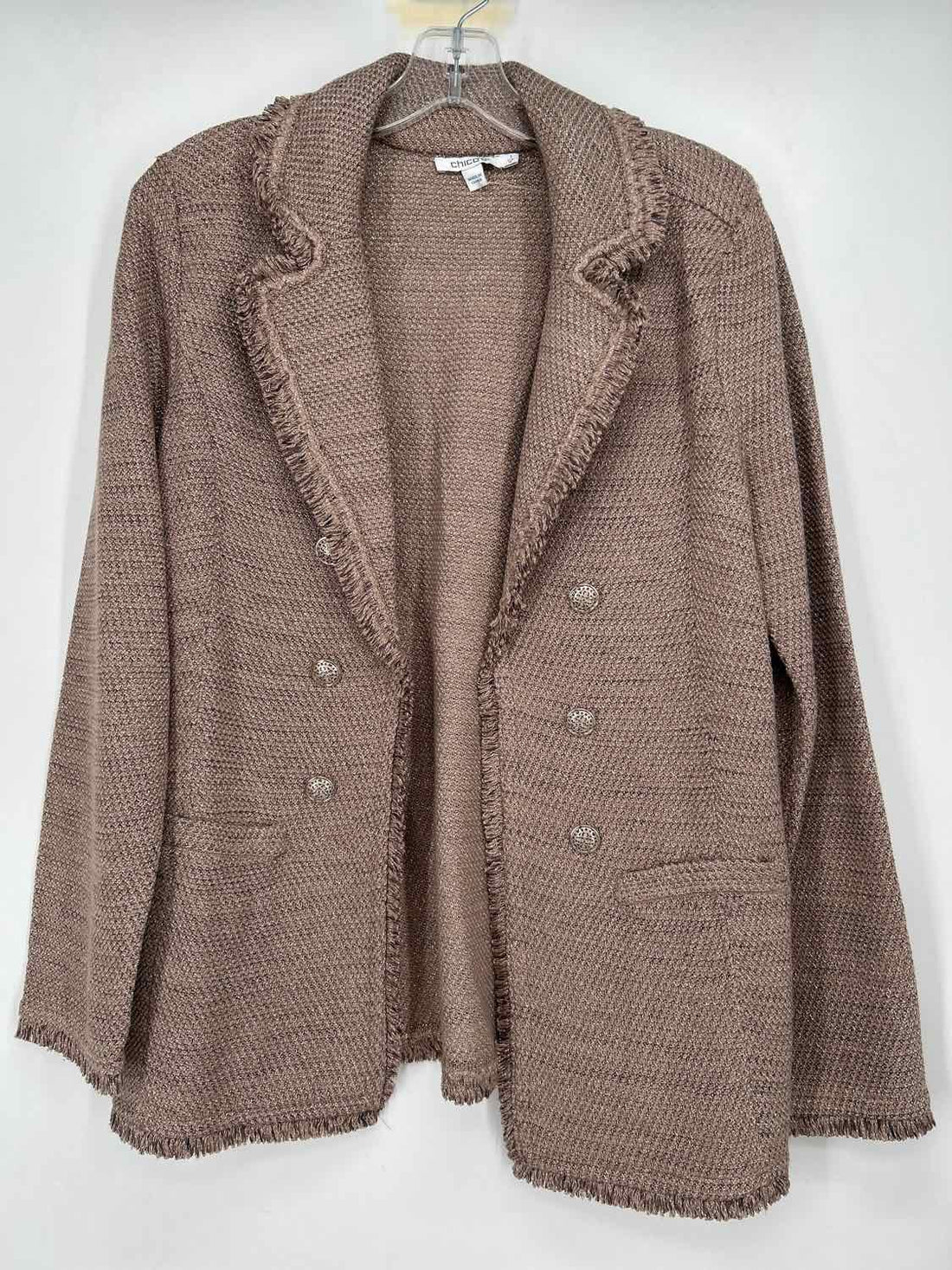 Chicos Size 1(8) Taupe Blazer